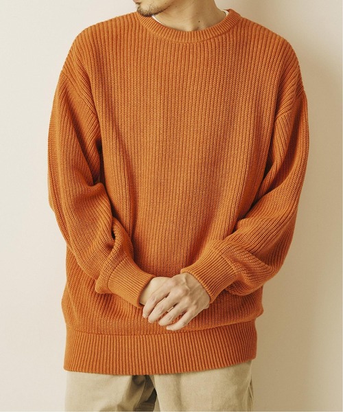 417 EDIFICE（フォーワンセブンエディフィス）の「◆コットンカシミヤ アゼ クルーネック（ニット/セーター・メンズ・ホワイト/グレー/グレー系その他/ブルー系その他/オレンジ・SMALL/MEDIUM/LARGE）」の5枚目の写真