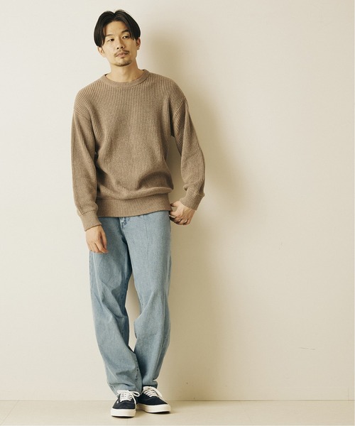 417 EDIFICE（フォーワンセブンエディフィス）の「◆コットンカシミヤ アゼ クルーネック（ニット/セーター・メンズ・ホワイト/グレー/グレー系その他/ブルー系その他/オレンジ・SMALL/MEDIUM/LARGE）」の13枚目の写真