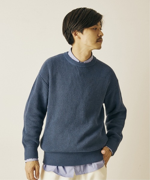 417 EDIFICE（フォーワンセブンエディフィス）の「◆コットンカシミヤ アゼ クルーネック（ニット/セーター・メンズ・ホワイト/グレー/グレー系その他/ブルー系その他/オレンジ・SMALL/MEDIUM/LARGE）」の17枚目の写真