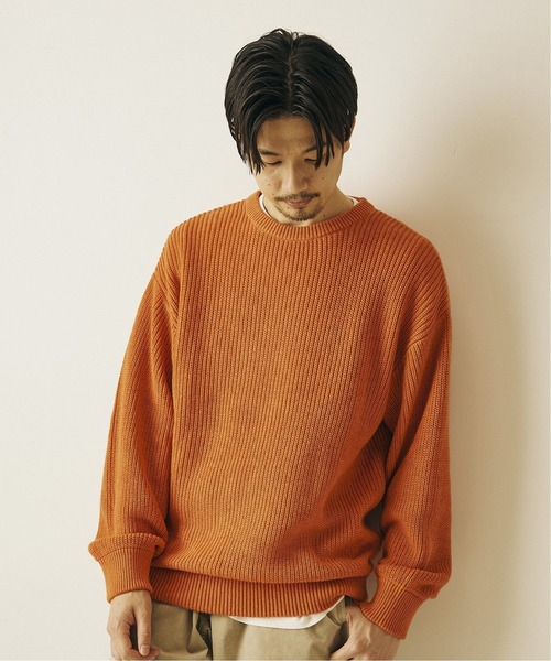 417 EDIFICE（フォーワンセブンエディフィス）の「◆コットンカシミヤ アゼ クルーネック（ニット/セーター・メンズ・ホワイト/グレー/グレー系その他/ブルー系その他/オレンジ・SMALL/MEDIUM/LARGE）」の21枚目の写真