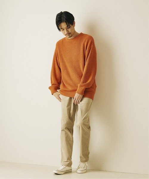 417 EDIFICE（フォーワンセブンエディフィス）の「◆コットンカシミヤ アゼ クルーネック（ニット/セーター・メンズ・ホワイト/グレー/グレー系その他/ブルー系その他/オレンジ・SMALL/MEDIUM/LARGE）」の14枚目の写真