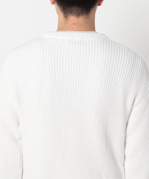 417 EDIFICE（フォーワンセブンエディフィス）の「◆コットンカシミヤ アゼ クルーネック（ニット/セーター・メンズ・ホワイト/グレー/グレー系その他/ブルー系その他/オレンジ・SMALL/MEDIUM/LARGE）」の8枚目の写真