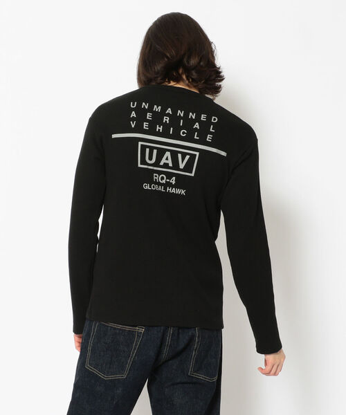 AVIREX(アヴィレックス)の「長袖 サーチャー ミニワッフル Tシャツ / LONGSLEEVE SEARCHER MINI WAFFLE T-SHIRT / アヴィレックス / AVIREX(Tシャツ/カットソー・メンズ・ブラック/オフホワイト/ネイビー/セージグリーン・XX-LARGE/X-LARGE/LARGE/MEDIUM)」の2枚目の写真