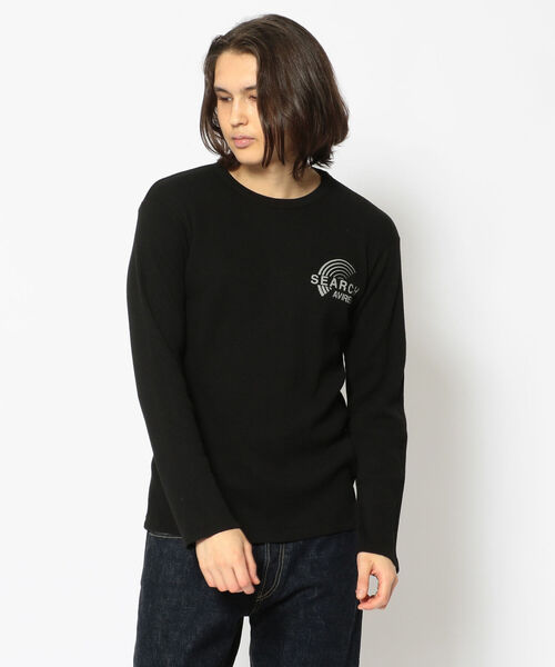 AVIREX(アヴィレックス)の「長袖 サーチャー ミニワッフル Tシャツ / LONGSLEEVE SEARCHER MINI WAFFLE T-SHIRT / アヴィレックス / AVIREX(Tシャツ/カットソー・メンズ・ブラック/オフホワイト/ネイビー/セージグリーン・XX-LARGE/X-LARGE/LARGE/MEDIUM)」の5枚目の写真