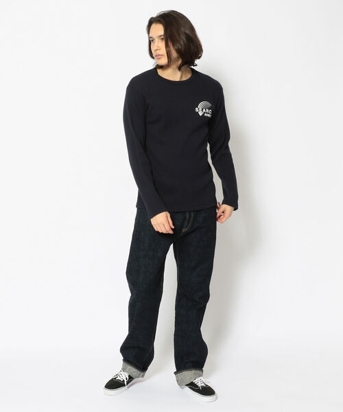 AVIREX(アヴィレックス)の「長袖 サーチャー ミニワッフル Tシャツ / LONGSLEEVE SEARCHER MINI WAFFLE T-SHIRT / アヴィレックス / AVIREX(Tシャツ/カットソー・メンズ・ブラック/オフホワイト/ネイビー/セージグリーン・XX-LARGE/X-LARGE/LARGE/MEDIUM)」の14枚目の写真