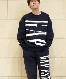 GAP | カーボナイズド フリース オーバーサイズ GAPビッグロゴ クルーネック(スウェット)