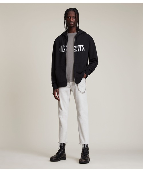 ALLSAINTS（オールセインツ）の「NICO ZIP HOODY | NICO ジップ フーディー（パーカー・メンズ・ブラック・S/M/L/XS）」の6枚目の写真