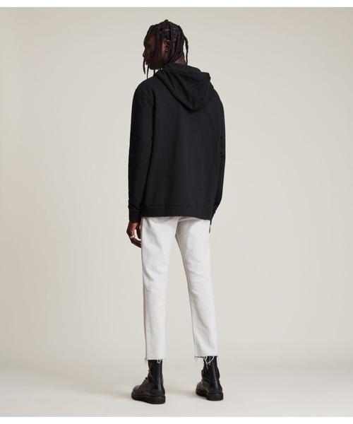 ALLSAINTS（オールセインツ）の「NICO ZIP HOODY | NICO ジップ フーディー（パーカー・メンズ・ブラック・S/M/L/XS）」の4枚目の写真