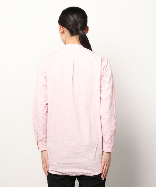 Yarmo(ヤーモ)の「YARMO/ヤーモ バンデッドカラーシャツ BANDED COLLAR SHIRT(シャツ/ブラウス・レディース・ホワイト/ピンク・S)」の4枚目の写真