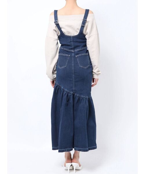 GYDA(ジェイダ)の「サイドスリットマーメイドデニム ジャンスカ(ジャンパースカート・レディース・ブラック/ブルー・SMALL/MEDIUM)」の22枚目の写真