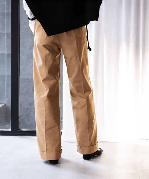 UR'S(ユアーズ)の「セミワイドチノパンツ(その他パンツ・レディース・ブラック/ベージュ・TM/S/M/L)」の11枚目の写真