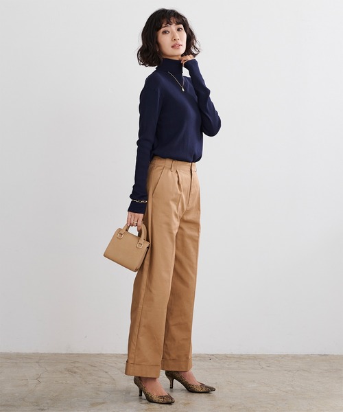 UR'S(ユアーズ)の「セミワイドチノパンツ(その他パンツ・レディース・ブラック/ベージュ・TM/S/M/L)」の15枚目の写真