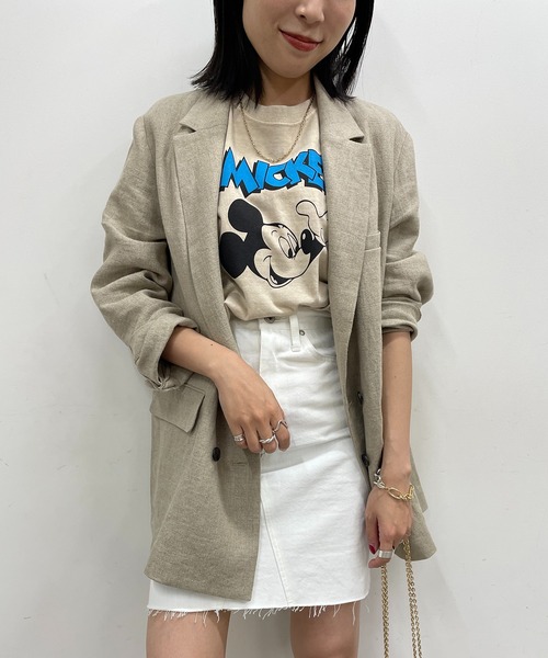 LOUNGEDRESS（ラウンジドレス）の「【GOOD ROCK SPEED/グッドロックスピード】MICKY  Tシャツ（Tシャツ/カットソー・レディース・ベージュ・FREE）」の2枚目の写真