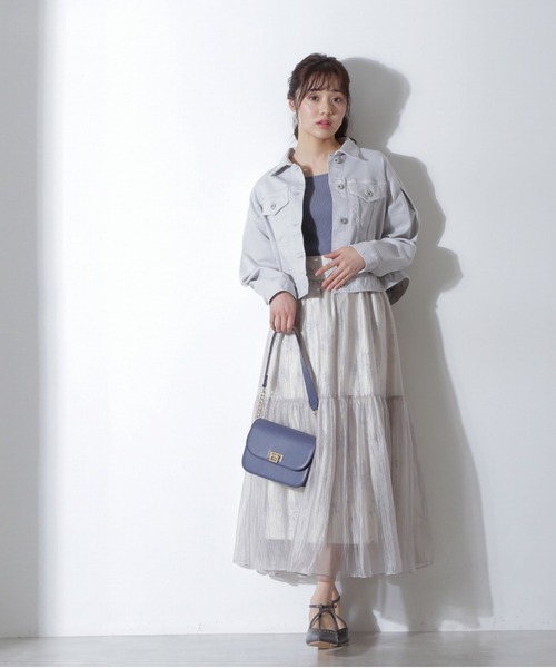 PROPORTION BODY DRESSING（プロポーションボディドレッシング）の「【美人百花4月号掲載商品】ショート丈デニムＧジャン / 1212155203（デニムジャケット・レディース・オフホワイト/グレー/ブルー・SMALL/MEDIUM）」の9枚目の写真