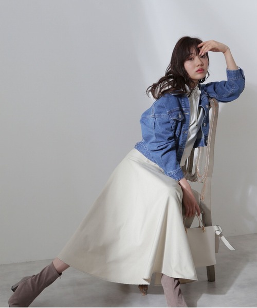 PROPORTION BODY DRESSING（プロポーションボディドレッシング）の「【美人百花4月号掲載商品】ショート丈デニムＧジャン / 1212155203（デニムジャケット・レディース・オフホワイト/グレー/ブルー・SMALL/MEDIUM）」の10枚目の写真