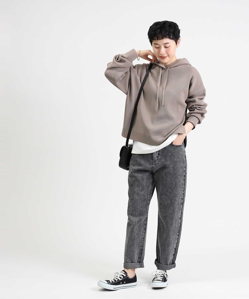 HONEYSUCKLE ROSE（ハニーサックルローズ）の「【HONEYSUCKLE ROSE】洗えて軽いニットパーカー（ニット/セーター・レディース・ベージュ/オフホワイト・M/L）」の14枚目の写真