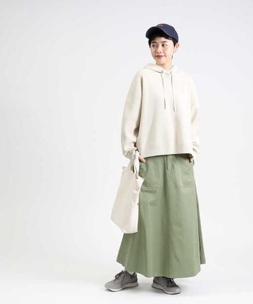 HONEYSUCKLE ROSE（ハニーサックルローズ）の「【HONEYSUCKLE ROSE】洗えて軽いニットパーカー（ニット/セーター・レディース・ベージュ/オフホワイト・M/L）」の18枚目の写真