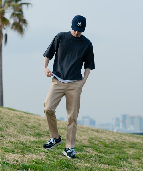 Blue Standard （ブルースタンダード）の「【BLUE STANDARD/ブルースタンダード】汗染みの目立ちにくいTシャツ ZEROSTAIN フェイクレイヤード　ビッグシルエットＴシャツ（Tシャツ/カットソー・メンズ・オリーブ/ベージュ/チャコールグレー/ブルー/ブラック/ネイビー/ホワイト・X-LARGE/MEDIUM/LARGE）」の13枚目の写真