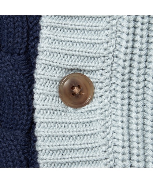 STUDIO SEVEN ケーブルニットカーディガン STUDIO SEVEN（スタジオ セブン）の「Docking Knit Pastel Color