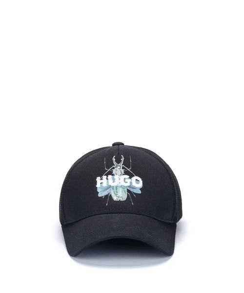 HUGO（ヒューゴ）の「サイバーバグプリント メッシュ ベースボールキャップ（キャップ・メンズ・ブラック・ONESIZE）」の3枚目の写真