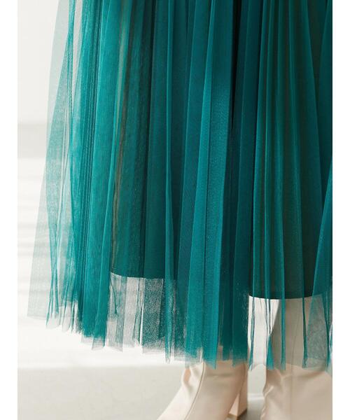 Furryrate(ファーリーレート)の「・furry rate プリーツチュールスカート(スカート・レディース・ピンク/イエロー/グリーン・FREE)」の9枚目の写真