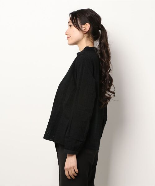 Samansa Mos2(サマンサ モスモス)の「レースピンタックブラウス(シャツ/ブラウス・レディース・ブラック/オフホワイト・フリ-)」の3枚目の写真