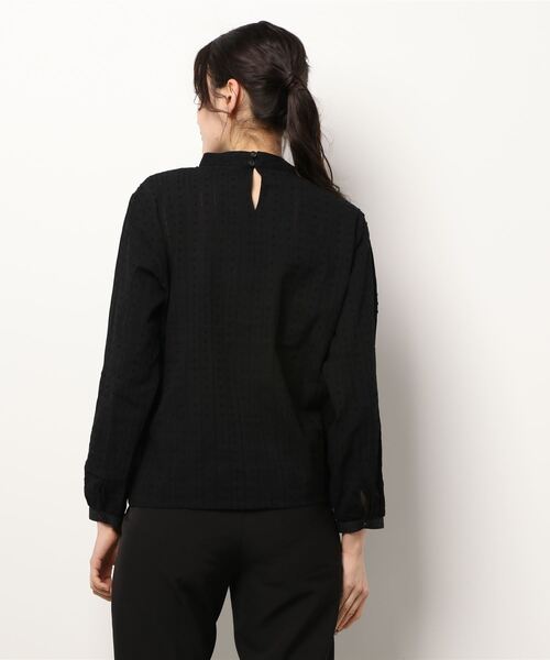 Samansa Mos2(サマンサ モスモス)の「レースピンタックブラウス(シャツ/ブラウス・レディース・ブラック/オフホワイト・フリ-)」の4枚目の写真