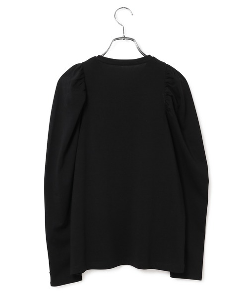 ADAM ET ROPE'(アダムエロペ)の「【一部直営店舗・WEB限定】フロントボタンパフスリーブTEE(Tシャツ/カットソー・レディース・ホワイト/ブラック/ブラック系その他・FREE)」の6枚目の写真
