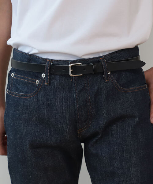 B:MING by BEAMS（ビーミングバイビームス）の「B:MING by BEAMS / レザー ナローベルト（ベルト・メンズ・ブラック/ネイビー・MEDIUM/LARGE）」の8枚目の写真