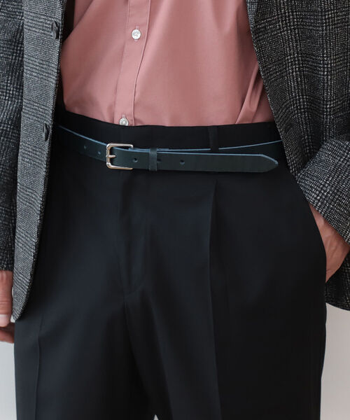 B:MING by BEAMS（ビーミングバイビームス）の「B:MING by BEAMS / レザー ナローベルト（ベルト・メンズ・ブラック/ネイビー・MEDIUM/LARGE）」の3枚目の写真