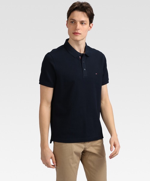 TOMMY HILFIGER（トミーヒルフィガー）の「バブルストラクチャースリムポロシャツ（ポロシャツ・メンズ・ホワイト/ブラック/ネイビー/ブルー・SMALL/MEDIUM/LARGE/X-LARGE）」の9枚目の写真