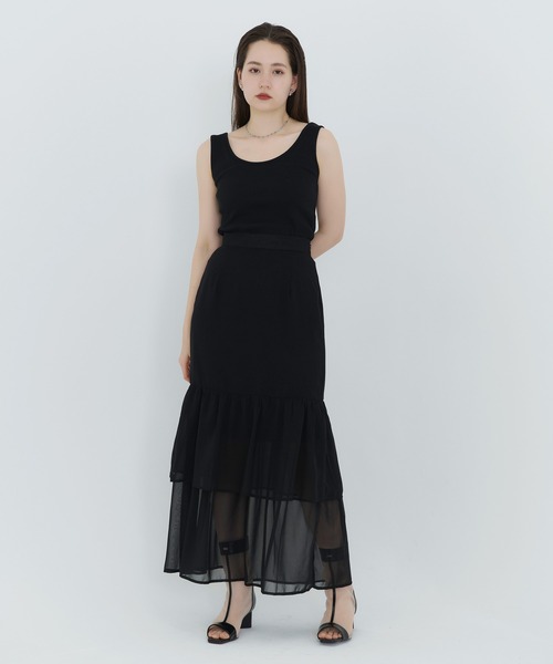 TINA:JOJUN(ティーナジョジュン)の「シフォン ティアードスカート TINA:JOJUN(スカート・レディース・ブラック/ラベンダー・S/M)」の16枚目の写真