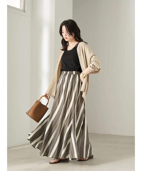 earth music&ecology（アースミュージックアンドエコロジー）の「麻混バックギャザードルマンブラウス(無地)（シャツ/ブラウス・レディース・グレイッシュベージュ/グリーン系その他3/オフホワイト・FREE）」の8枚目の写真