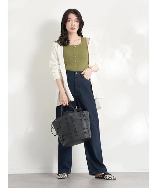 earth music&ecology（アースミュージックアンドエコロジー）の「麻混バックギャザードルマンブラウス(無地)（シャツ/ブラウス・レディース・グレイッシュベージュ/グリーン系その他3/オフホワイト・FREE）」の14枚目の写真