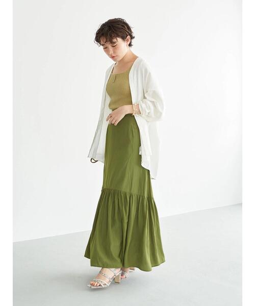 earth music&ecology（アースミュージックアンドエコロジー）の「麻混バックギャザードルマンブラウス(無地)（シャツ/ブラウス・レディース・グレイッシュベージュ/グリーン系その他3/オフホワイト・FREE）」の20枚目の写真