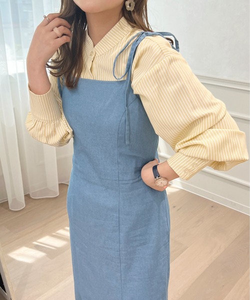 apres jour（アプレジュール）の「デニムマーメイドキャミワンピ