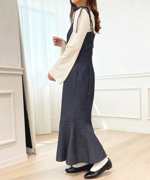 アプレジュール apres jour 長袖フレアマーメイドワンピース Apres