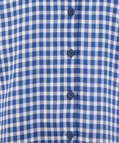 To b. by agnes b.（トゥービーバイアニエスベー）の「WS87 CHEMISE キュプラギンガムブラウス（シャツ/ブラウス・レディース・ブルー・38/36）」の5枚目の写真
