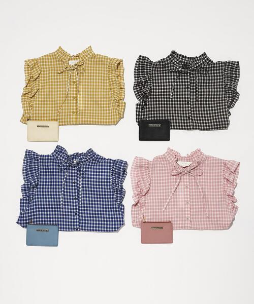 To b. by agnes b.（トゥービーバイアニエスベー）の「WS87 CHEMISE キュプラギンガムブラウス（シャツ/ブラウス・レディース・ブルー・38/36）」の6枚目の写真