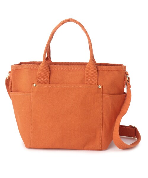 SHOO・LA・RUE（シューラルー）の「◆【目隠しフラップ】キャンバスパイピングトート（トートバッグ・レディース・ナチュラル/ベージュ/オレンジ・00）」の15枚目の写真