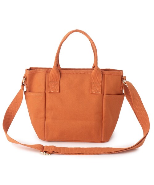 SHOO・LA・RUE（シューラルー）の「◆【目隠しフラップ】キャンバスパイピングトート（トートバッグ・レディース・ナチュラル/ベージュ/オレンジ・00）」の18枚目の写真