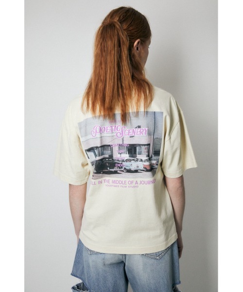 MOUSSY（マウジー）の「MAKE A FILM PHOTO Tシャツ（Tシャツ/カットソー・レディース・ホワイト/ライトブラック/キナリ・FREE）」の13枚目の写真