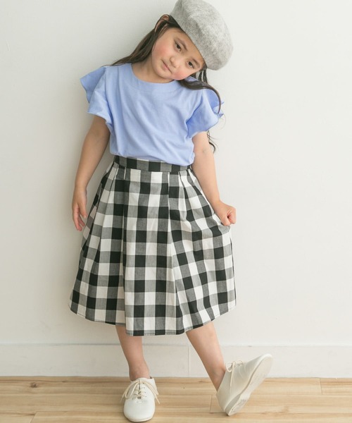 URBAN RESEARCH DOORS（アーバンリサーチドアーズ）の「フレアノースリーブプルオーバー(KIDS)（Tシャツ/カットソー・キッズ・ベージュ系その他/ブルー・120/105/135/150）」の5枚目の写真