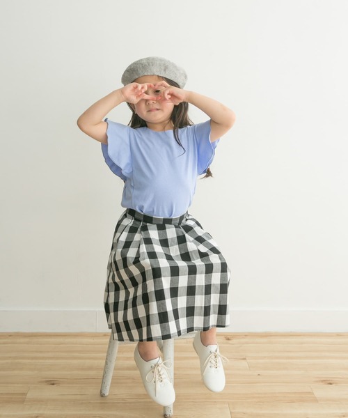 URBAN RESEARCH DOORS（アーバンリサーチドアーズ）の「フレアノースリーブプルオーバー(KIDS)（Tシャツ/カットソー・キッズ・ベージュ系その他/ブルー・120/105/135/150）」の6枚目の写真