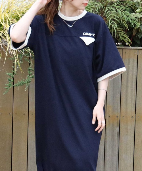 CAMP7（キャンプセブン）の「【CAMP7】バックエンボスワンピース（ワンピース・レディース・パープル/ネイビー・L/M）」の9枚目の写真