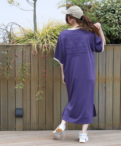 CAMP7（キャンプセブン）の「【CAMP7】バックエンボスワンピース（ワンピース・レディース・パープル/ネイビー・L/M）」の14枚目の写真