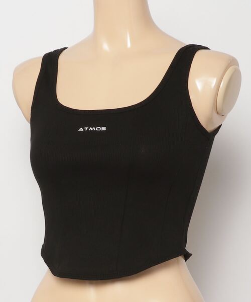 atmos pink(アトモスピンク)の「atmos pink リブタンク(タンクトップ・レディース・ホワイト/ブラック/ブルー・FREE)」の4枚目の写真