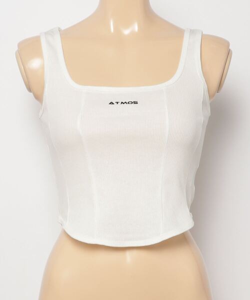atmos pink(アトモスピンク)の「atmos pink リブタンク(タンクトップ・レディース・ホワイト/ブラック/ブルー・FREE)」の7枚目の写真