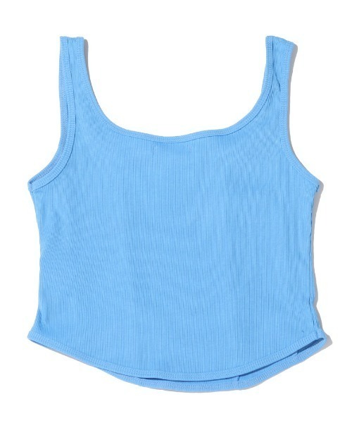 atmos pink(アトモスピンク)の「atmos pink リブタンク(タンクトップ・レディース・ホワイト/ブラック/ブルー・FREE)」の9枚目の写真