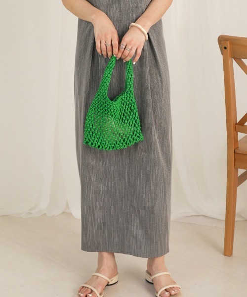 Bab（バブ）の「手編みミニハンドバッグ（ハンドバッグ・レディース・ブラック/ベージュ/イエロー/ブルー/グリーン・ONESIZE）」の14枚目の写真